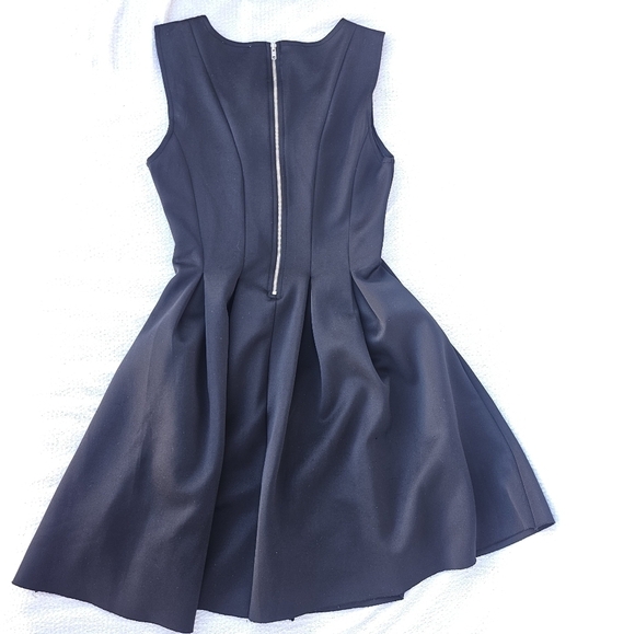 Persaya Pleated Black Mini Dress Fit and Flare size small - Picture 2 of 10
